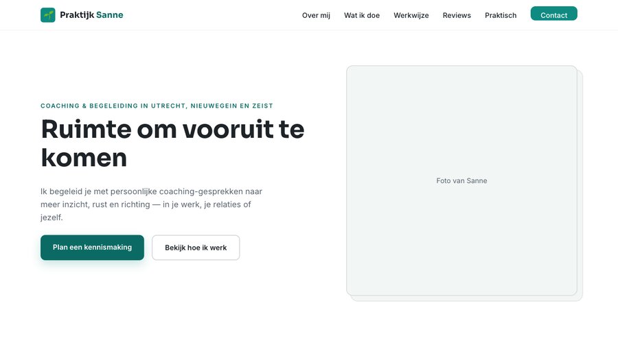 Voorbeeld van het Fris & Modern template